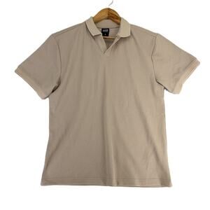 Drill Essentials Men's Collared Short Sleeve Polo Shirt Tan Size S
